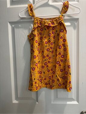 Carter's Yellow Floral Ruffle Tank